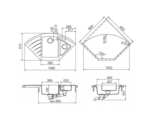 Кухонная мойка Schock Lotus 90C пуро 700652