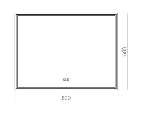 Зеркало 80x60 см Silver Mirrors Santana LED-00002259