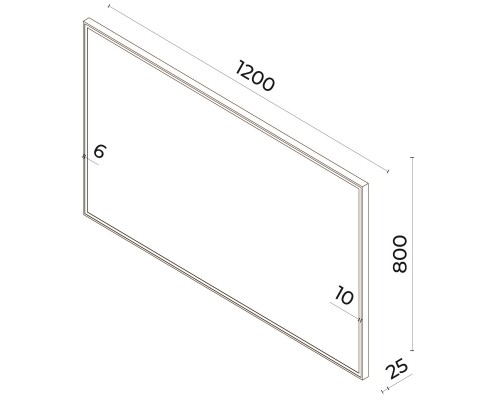 Зеркало 120x80 см матовый хром Sintesi Armadio SIN-SPEC-ARMADIO-CROMO-120