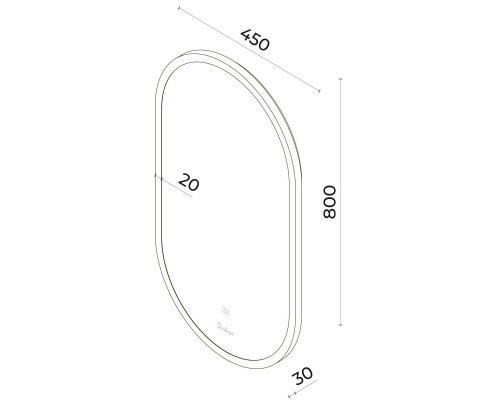 Зеркало 45x80 см Sintesi Tito SIN-SPEC-TITO-45