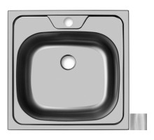 Кухонная мойка матовая сталь Ukinox Классика CLM480.480 --T6K 0C