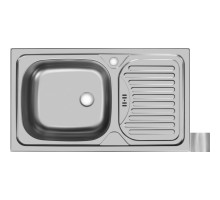 Кухонная мойка матовая сталь Ukinox Классика CLM760.435 --W6K 2L