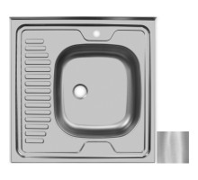 Кухонная мойка матовая сталь Ukinox Стандарт STD600.600 ---5C 0R-