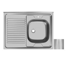Кухонная мойка матовая сталь Ukinox Стандарт STD800.600 ---4C 0R-