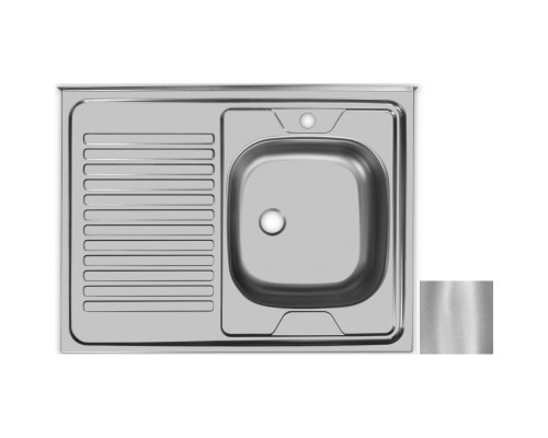Кухонная мойка матовая сталь Ukinox Стандарт STD800.600 ---5C 0RS