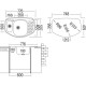 Кухонная мойка декоративная сталь Ukinox Комфорт COL776.507 15 GT8K 1C