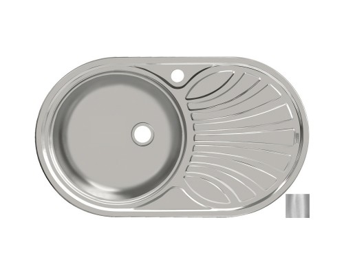 Кухонная мойка матовая сталь Ukinox Фаворит FAM747.447 -GT5K 2L