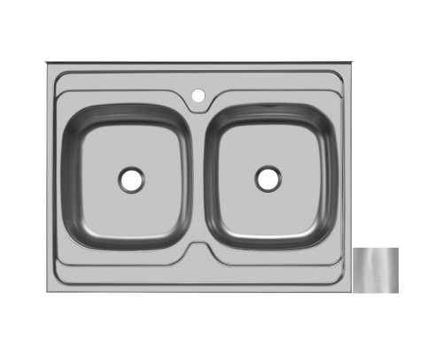 Кухонная мойка матовая сталь Ukinox Стандарт STM800.600 20--6C 3C-