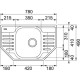 Кухонная мойка Franke Polar PXN 612-E матовая сталь 101.0193.000