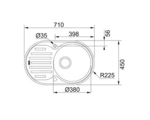 Кухонная мойка Franke Polar PXN 611-71 декоративная сталь 101.0443.084