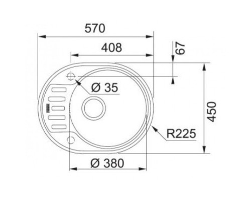 Кухонная мойка Franke Polar PXN 611-57 матовая сталь 101.0380.073