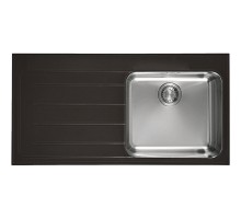 Кухонная мойка Franke Epos EOV 611 полированная сталь/черный 101.0150.351