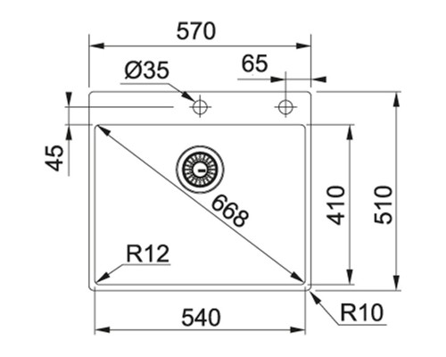 Кухонная мойка Franke Box BXX 210-54 TL полированная сталь 127.0369.295