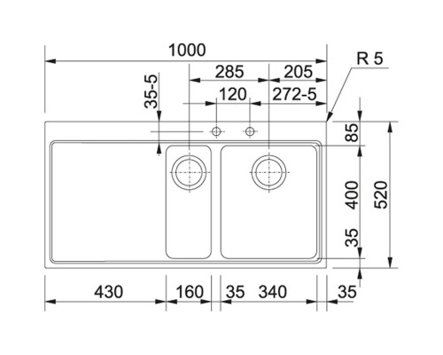 Кухонная мойка Franke Mythos MMX 251 полированная сталь 127.0293.501