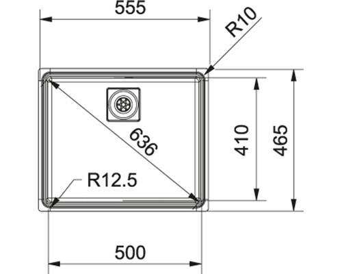 Кухонная мойка Franke Centinox CEX 210-50 полированная сталь 127.0179.081