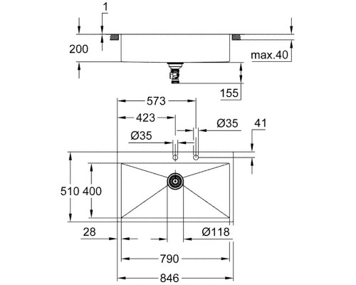 Кухонная мойка Grohe K800 нержавеющая сталь 31584SD1