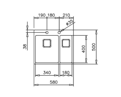 Кухонная мойка Teka Forlinea RS15 2B 580 полированная сталь 115030013