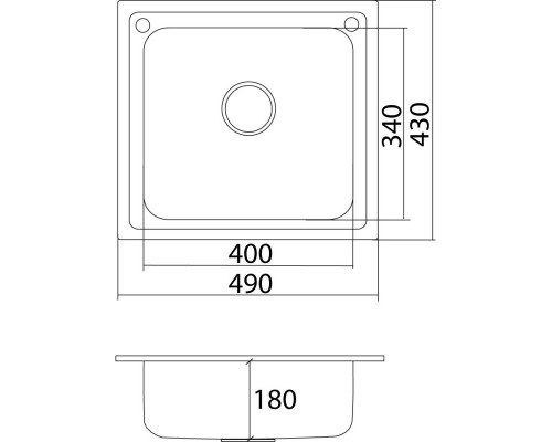 Кухонная мойка Oulin матовая сталь OL-203