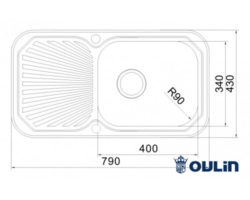 Кухонная мойка Oulin матовая сталь OL-307