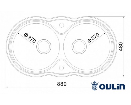 Кухонная мойка Oulin матовая сталь OL-362