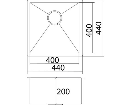 Кухонная мойка Oulin матовая сталь OL-F101