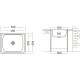 Кухонная мойка матовая сталь Ukinox Стандарт STD500.400 ---4C -C-