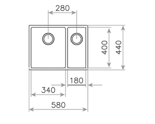 Кухонная мойка Teka Be Linea RS15 2B 580 полированная сталь 115030008