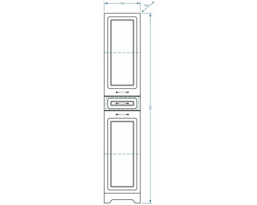 Пенал напольный белая ольха Stella Polar Кармела SP-00000191