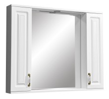 Зеркальный шкаф 100x80 см белая ольха Stella Polar Кармела SP-00000187