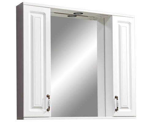 Зеркальный шкаф 90x80 см белая ольха Stella Polar Кармела SP-00000186