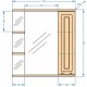 Зеркальный шкаф 75x80 см карпатская ель Stella Polar Кармела SP-00000182