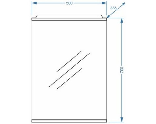 Зеркало 50x70 см белый глянец/белый матовый Stella Polar Ильза SP-00000220