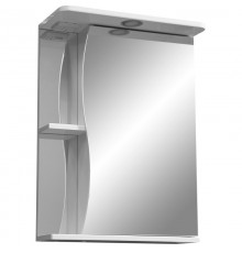 Зеркальный шкаф 55x70 см белый глянец/белый матовый R Stella Polar Верея SP-00000041