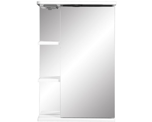 Зеркальный шкаф 55x70 см белый глянец/белый матовый R Stella Polar Нелея SP-00000043