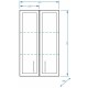 Шкаф двустворчатый подвесной 48x80 см белый глянец/белый матовый Stella Polar Концепт SP-00000139
