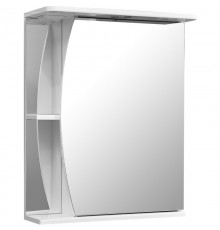 Зеркальный шкаф 55x70 см белый глянец/белый матовый R Stella Polar Лана SP-00000044