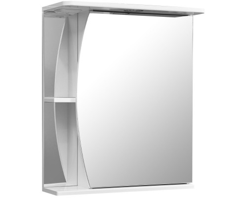 Зеркальный шкаф 60x70 см белый глянец/белый матовый R Stella Polar Лана SP-00000049