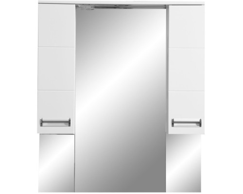 Зеркальный шкаф 90x70 см белый глянец/белый матовый Stella Polar Фиора SP-00000211