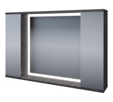 Зеркальный шкаф 100x66,2 см темно-серый бетон Stella Polar Дэрри SP-00001039