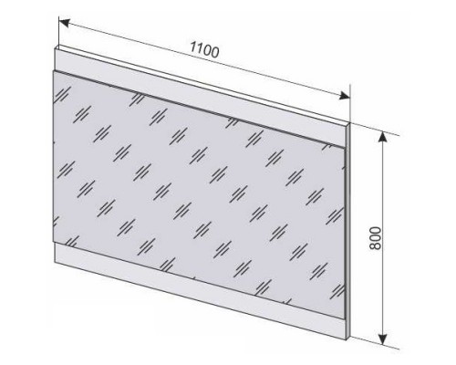 Зеркало 110x80 см белый глянец Style Line Даллас СС-00000437