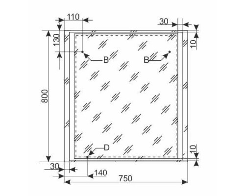 Зеркало 75x80 см Style Line Прованс СС-00000443