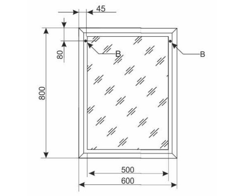 Зеркало 60x80 см венге Style Line Лотос СС-00000456