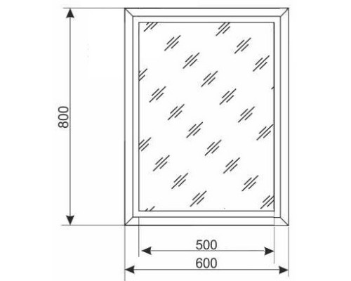 Зеркало 60x80 см венге Style Line Лотос СС-00000456