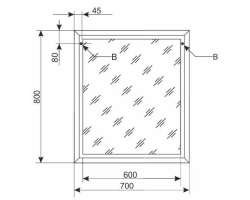 Зеркало 70x80 см белый глянец Style Line Лотос СС-00000386