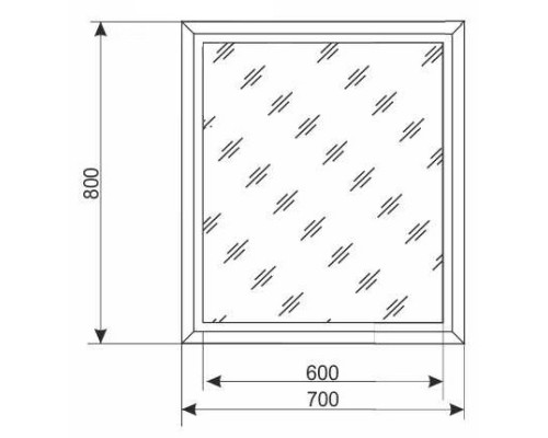 Зеркало 70x80 см белый глянец Style Line Лотос СС-00000386