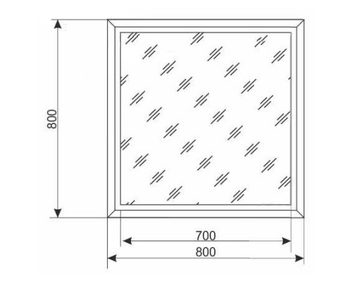 Зеркало 80x80 см венге Style Line Лотос СС-00000459