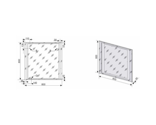 Зеркало 80x80 см Style Line Прованс СС-00000445