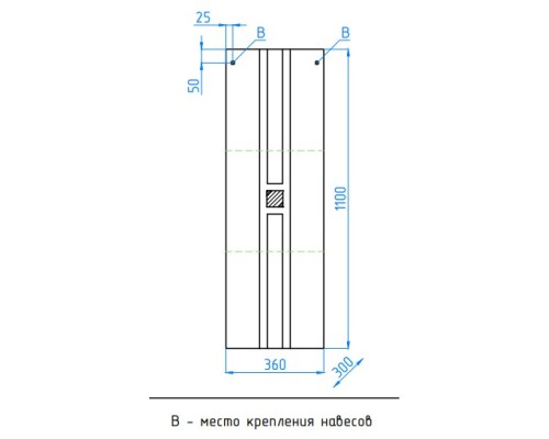 Полуколонна подвесная белый глянец Style Line Амарант ЛС-00000350