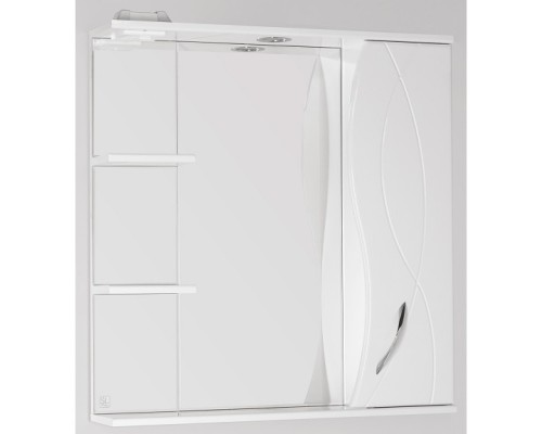 Зеркальный шкаф 75x83 см белый глянец Style Line Амелия ЛС-00000014