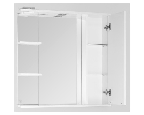 Зеркальный шкаф 75x83 см белый глянец Style Line Жасмин ЛС-00000043